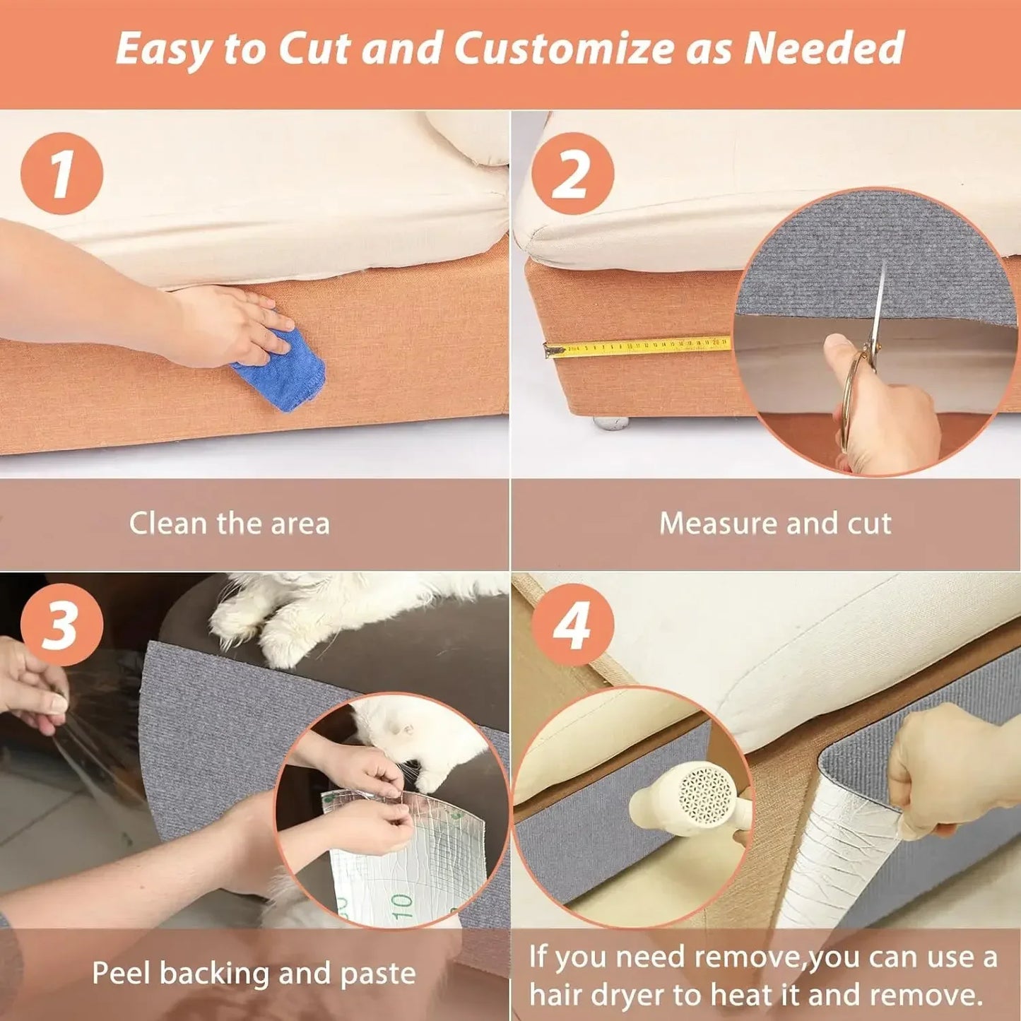 ScratchMate® – Self-Adhesive Cat Scratching Mat - Vista 6 del producto