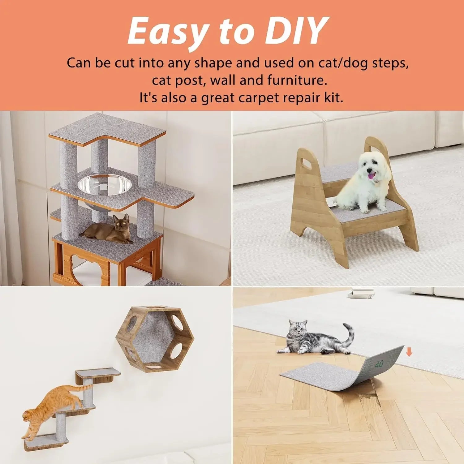 ScratchMate® – Self-Adhesive Cat Scratching Mat - Vista 5 del producto