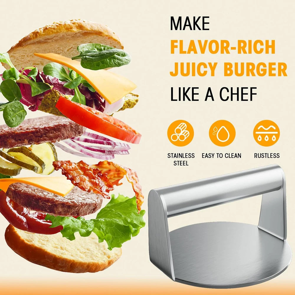 BurgerPress® – Stainless Steel Hamburger Meat Press - Vista principal del producto