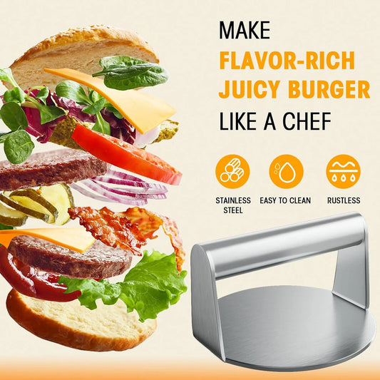BurgerPress® – Stainless Steel Hamburger Meat Press - Vista principal del producto
