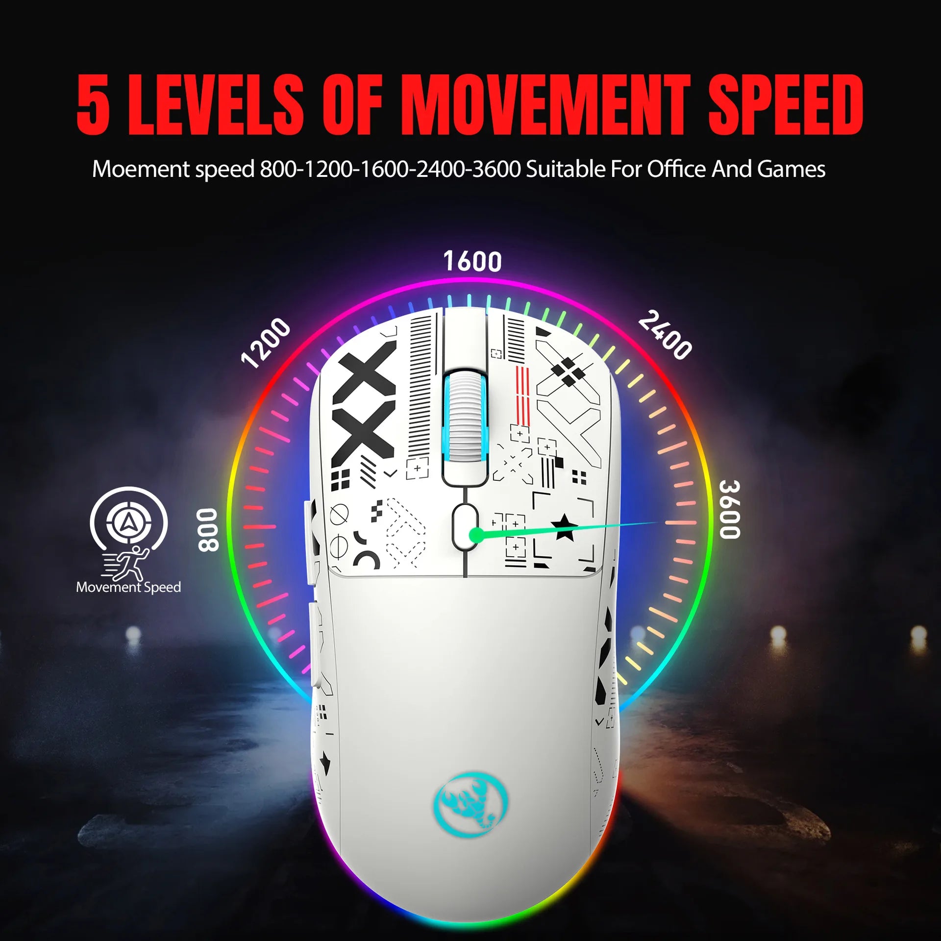 PhantomClick® – 3-Mode Wireless Gaming Mouse - Vista 3 del producto