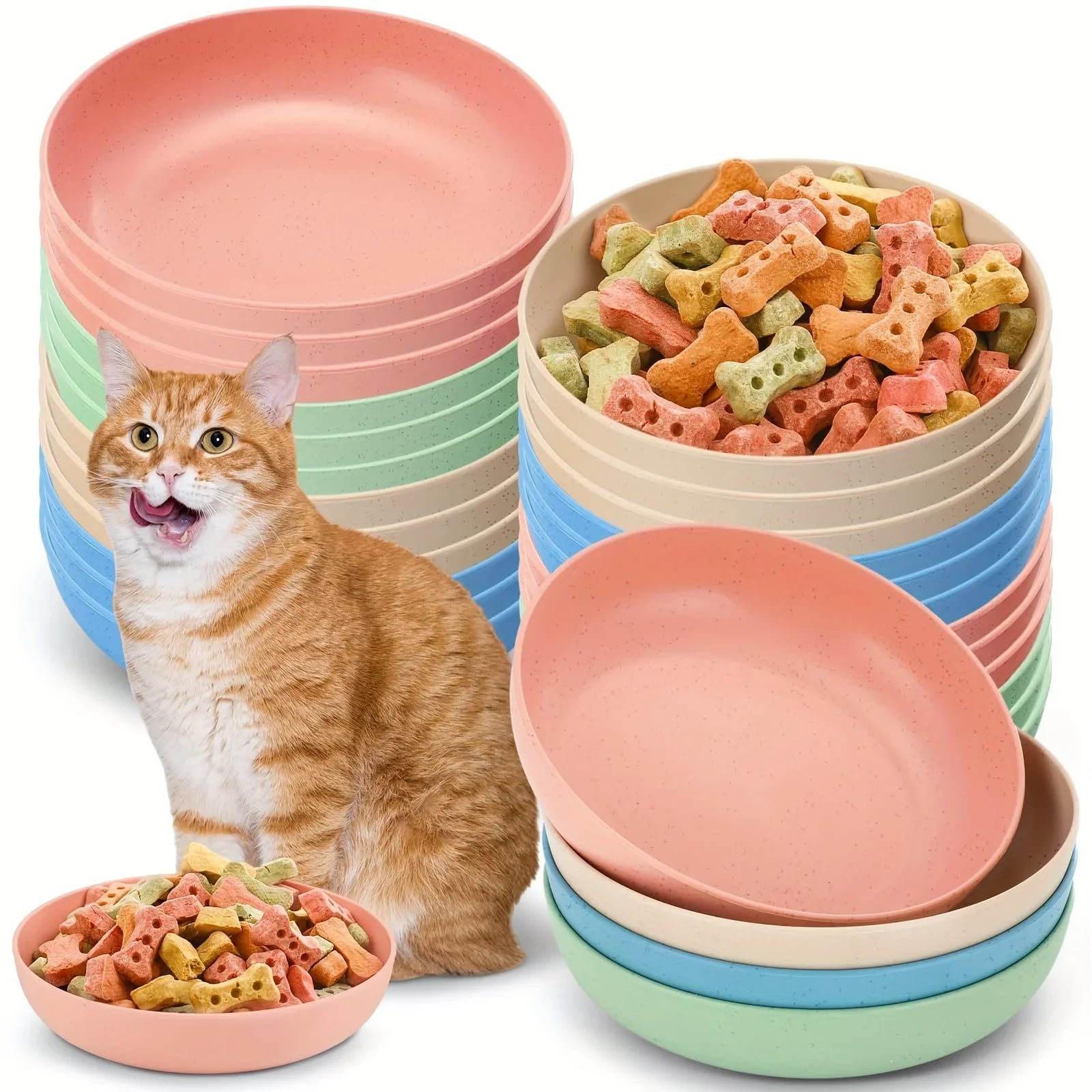 PurrFeast® – Wide Shallow Cat Food & - Vista principal del producto