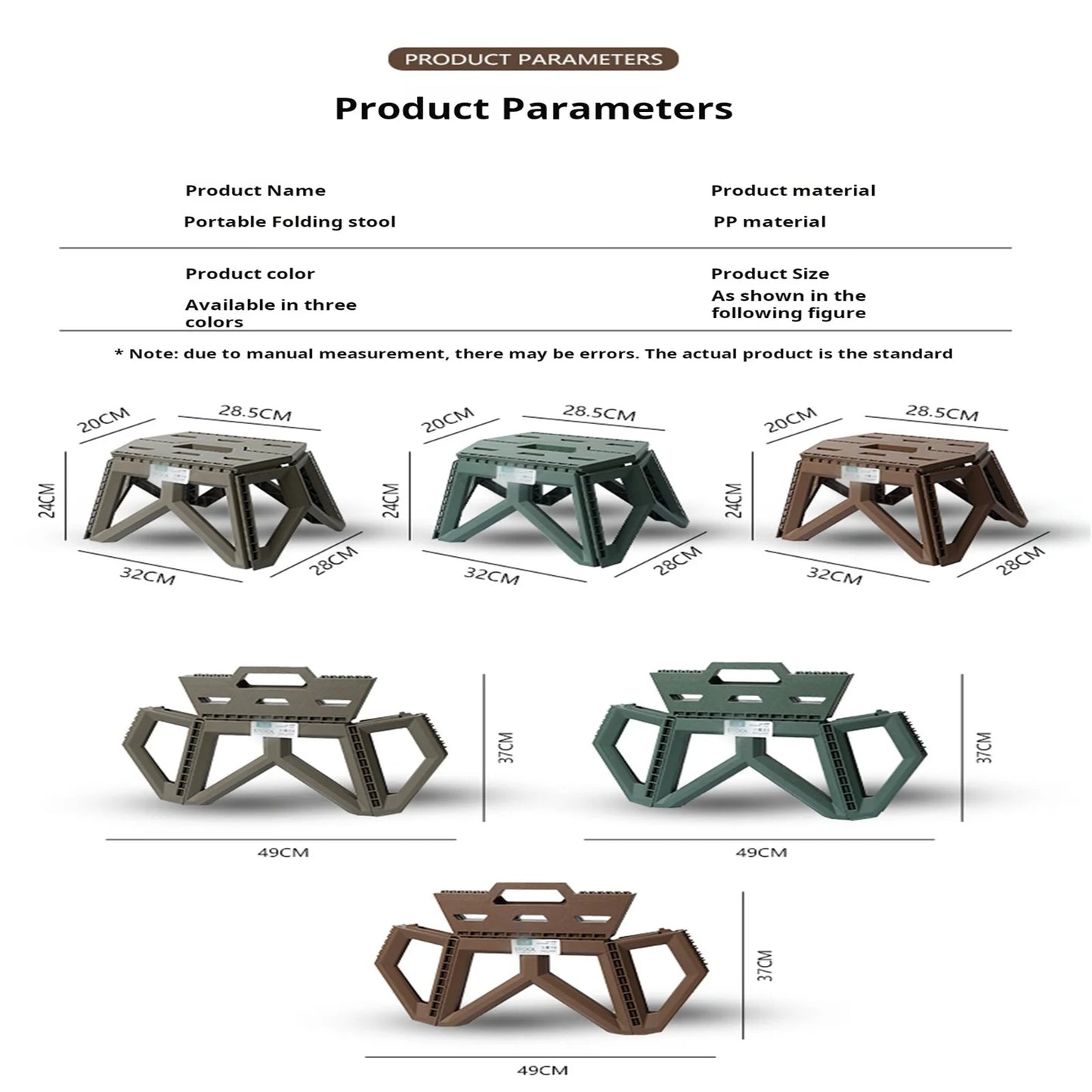 OutdoorSmall® – Stool Portable Folding Stool - Vista 23 del producto
