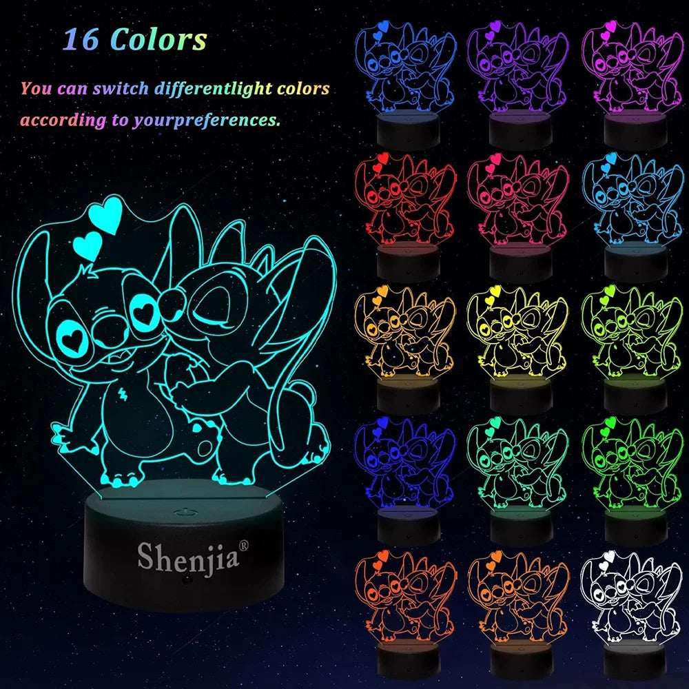 IllumiGlow® – 3D Stitch Night Light - Vista 5 del producto