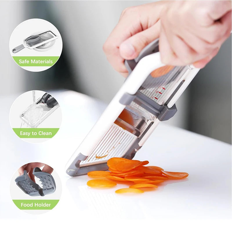 MultiSlice® – Handheld Adjustable Mandoline Slicer - Vista 3 del producto