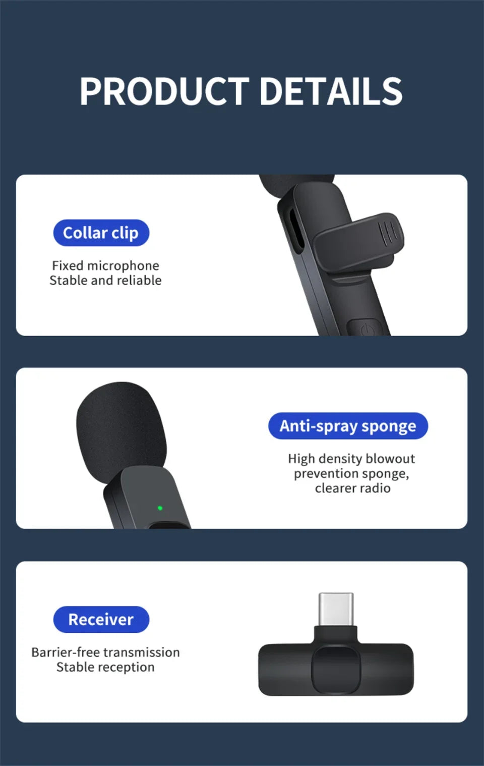 K9Blue® – wireless microphone portable - Vista 23 del producto