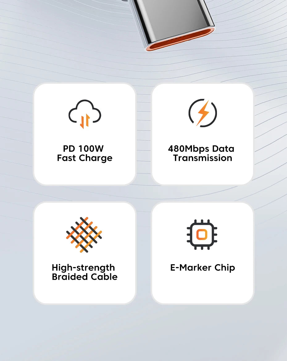 Toocki100W® – Type C to USB C - Vista 8 del producto