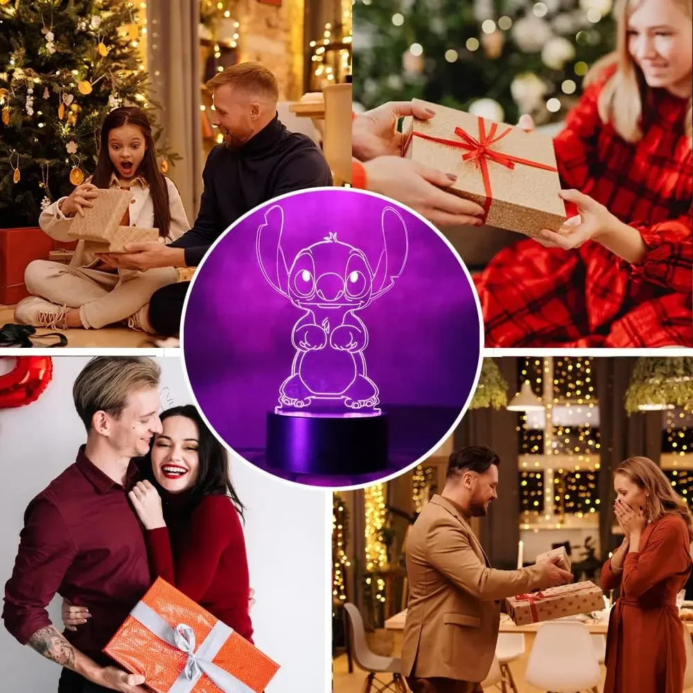 IllumiGlow® – 3D Stitch Night Light - Vista 3 del producto