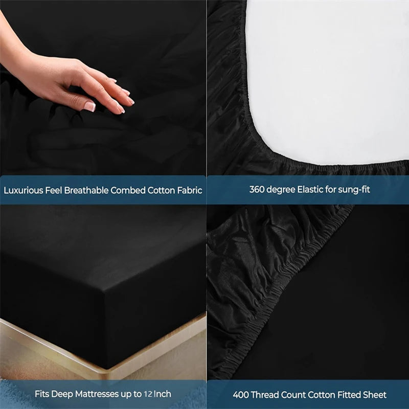 ComfortSheet® – Soft Cotton Fitted Bed Sheet - Vista 3 del producto