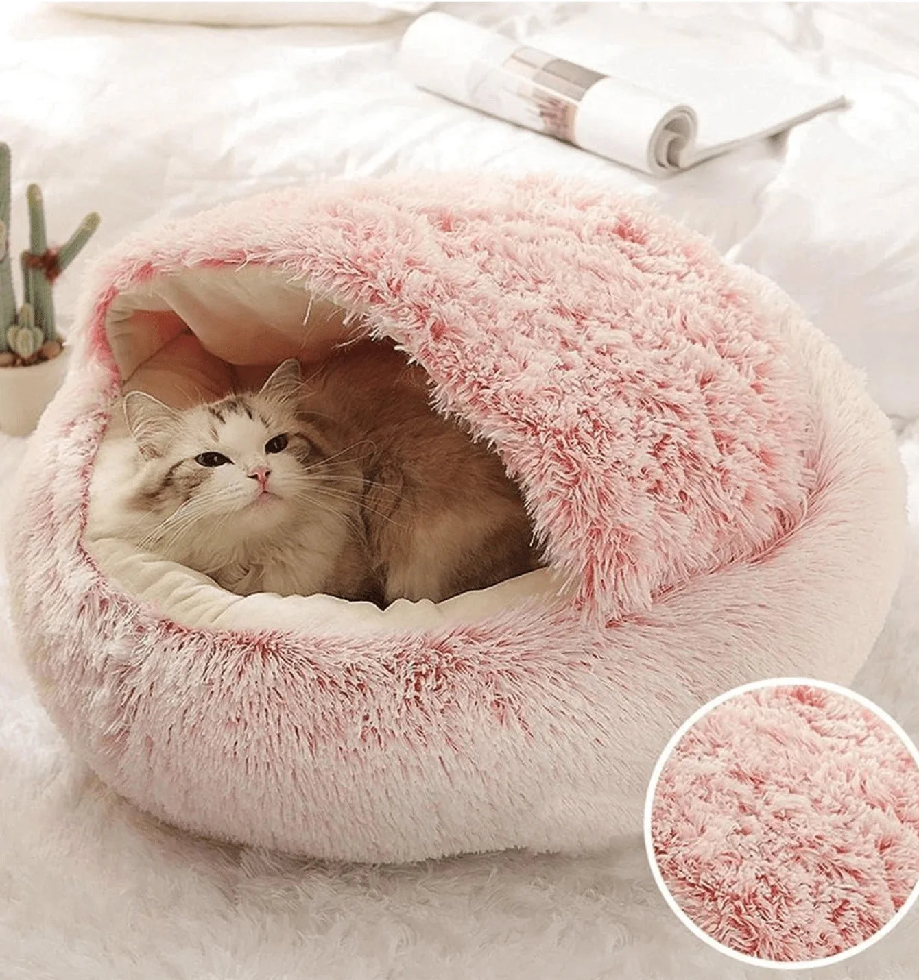 CozyNest® – Soft Plush Pet Bed with - Vista 4 del producto