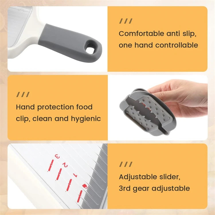 MultiSlice® – Handheld Adjustable Mandoline Slicer - Vista 12 del producto