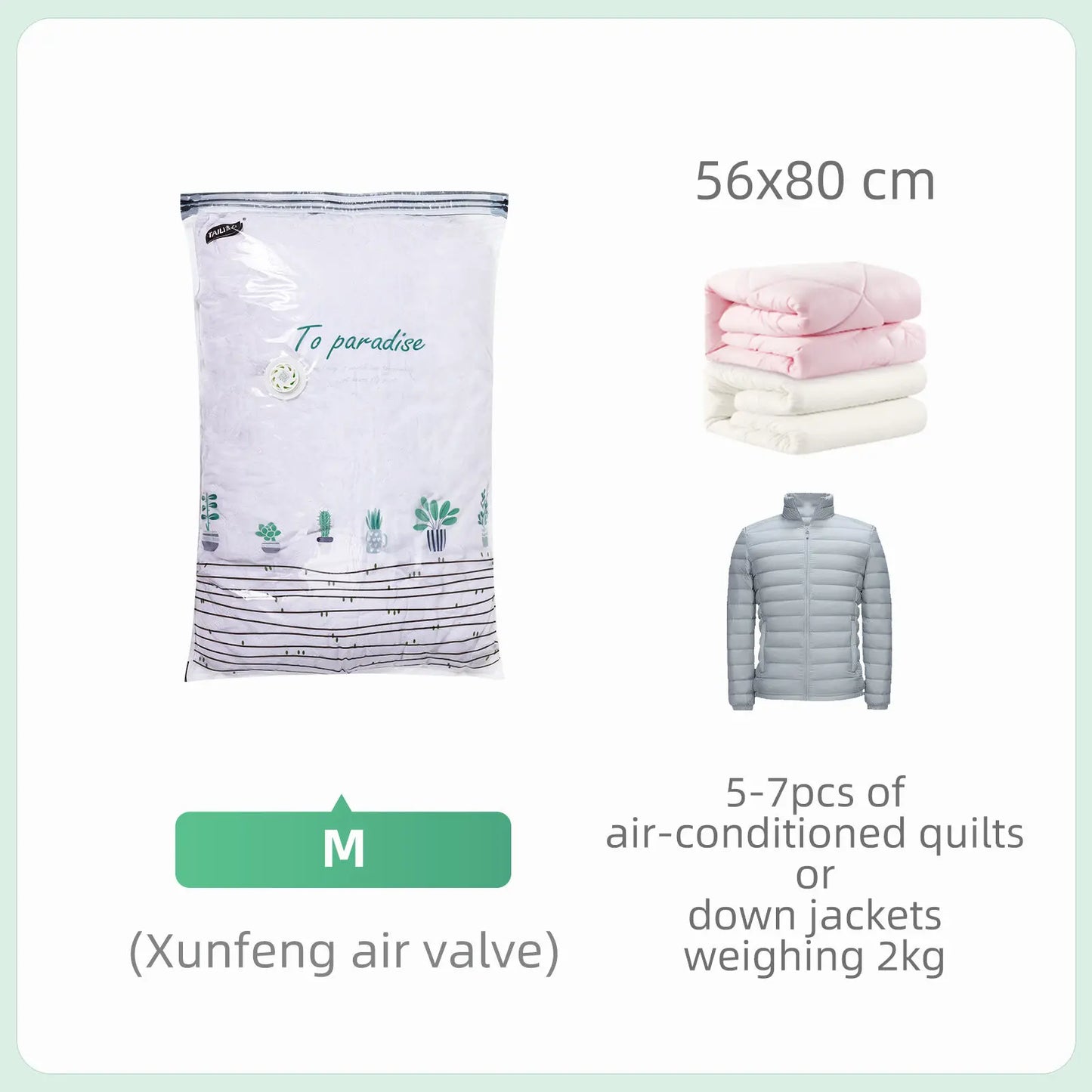 VacuBloom® – Large Cubic Vacuum Storage Bags - Vista 8 del producto