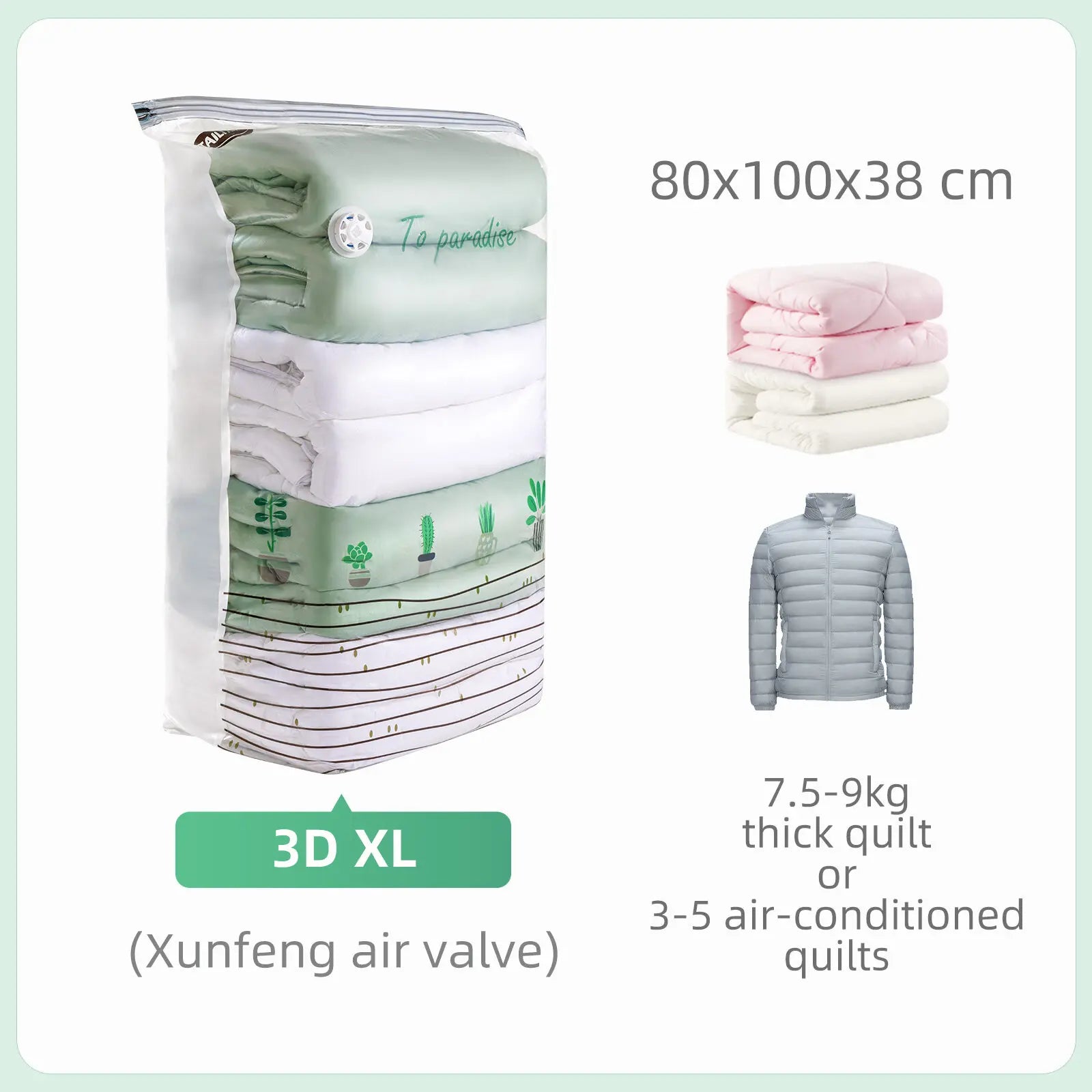 VacuBloom® – Large Cubic Vacuum Storage Bags - Vista 9 del producto