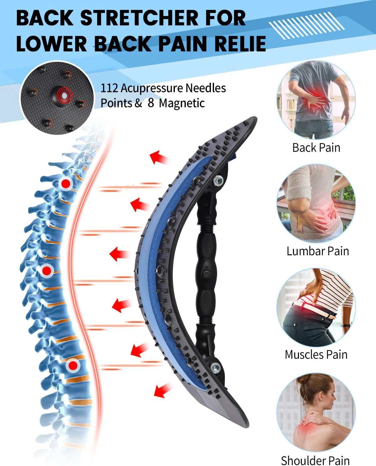 SpineRelief® – Back Stretcher for Back Pain - Vista 10 del producto