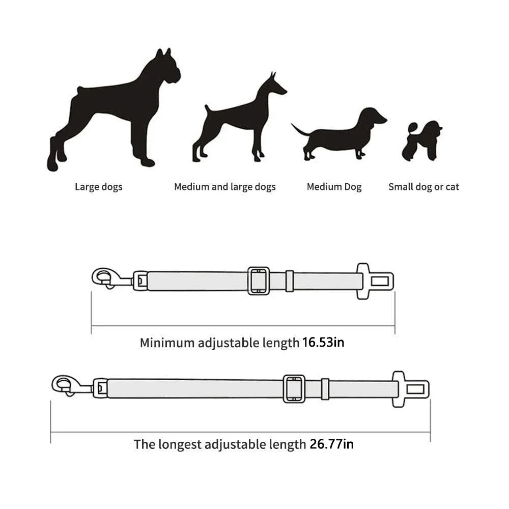 SafeRide® – Adjustable Pet Car Seat Belt - Vista 3 del producto