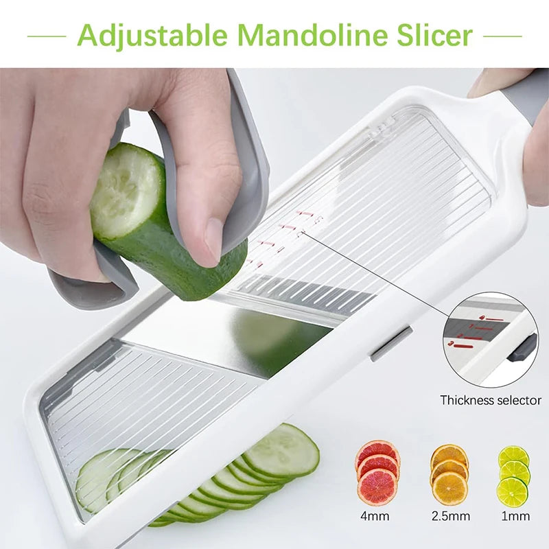 MultiSlice® – Handheld Adjustable Mandoline Slicer - Vista 2 del producto
