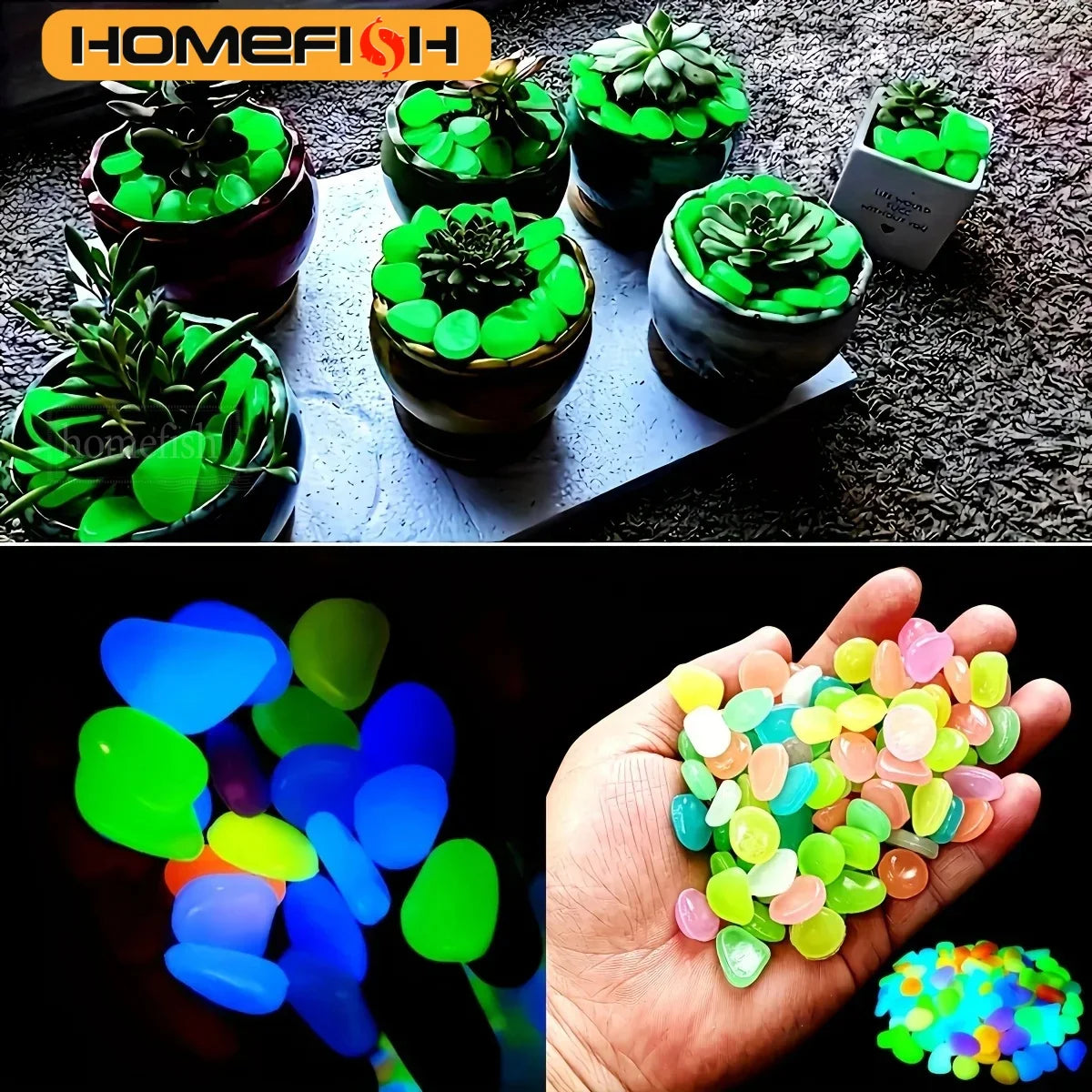 GardenGlow® – In The Dark Pebbles Resin - Vista 4 del producto