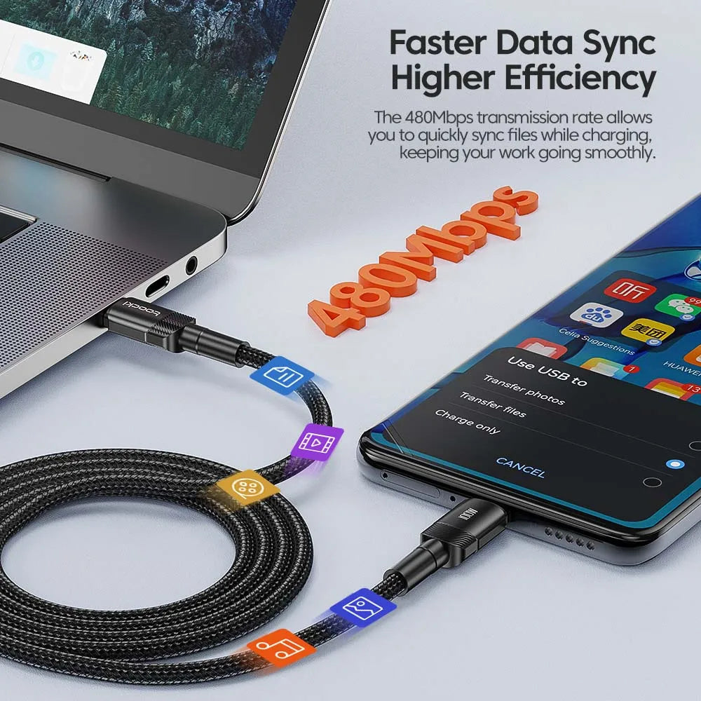 Toocki100W® – Type C to USB C - Vista 4 del producto