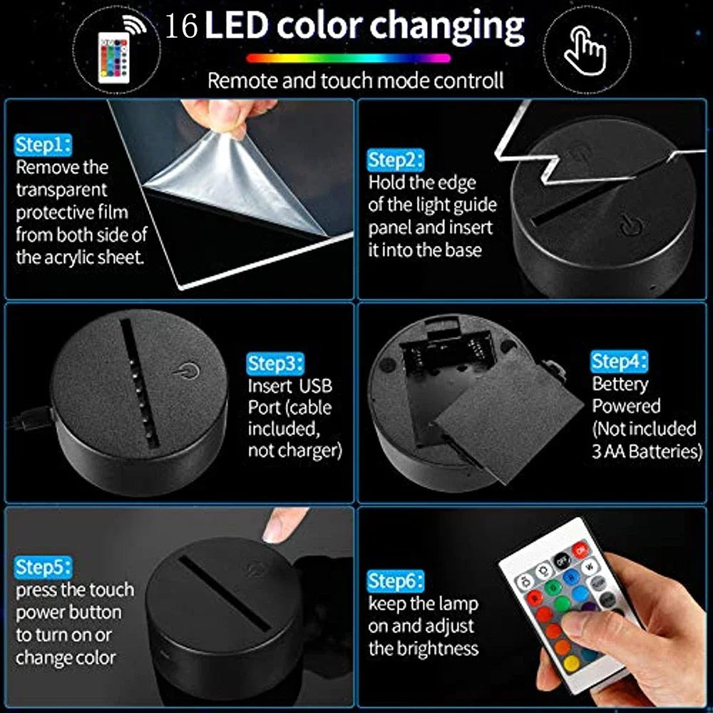 IllumiGlow® – 3D Stitch Night Light - Vista 2 del producto