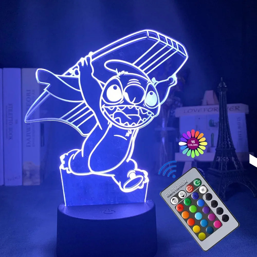 IllumiGlow® – 3D Stitch Night Light - Vista 8 del producto