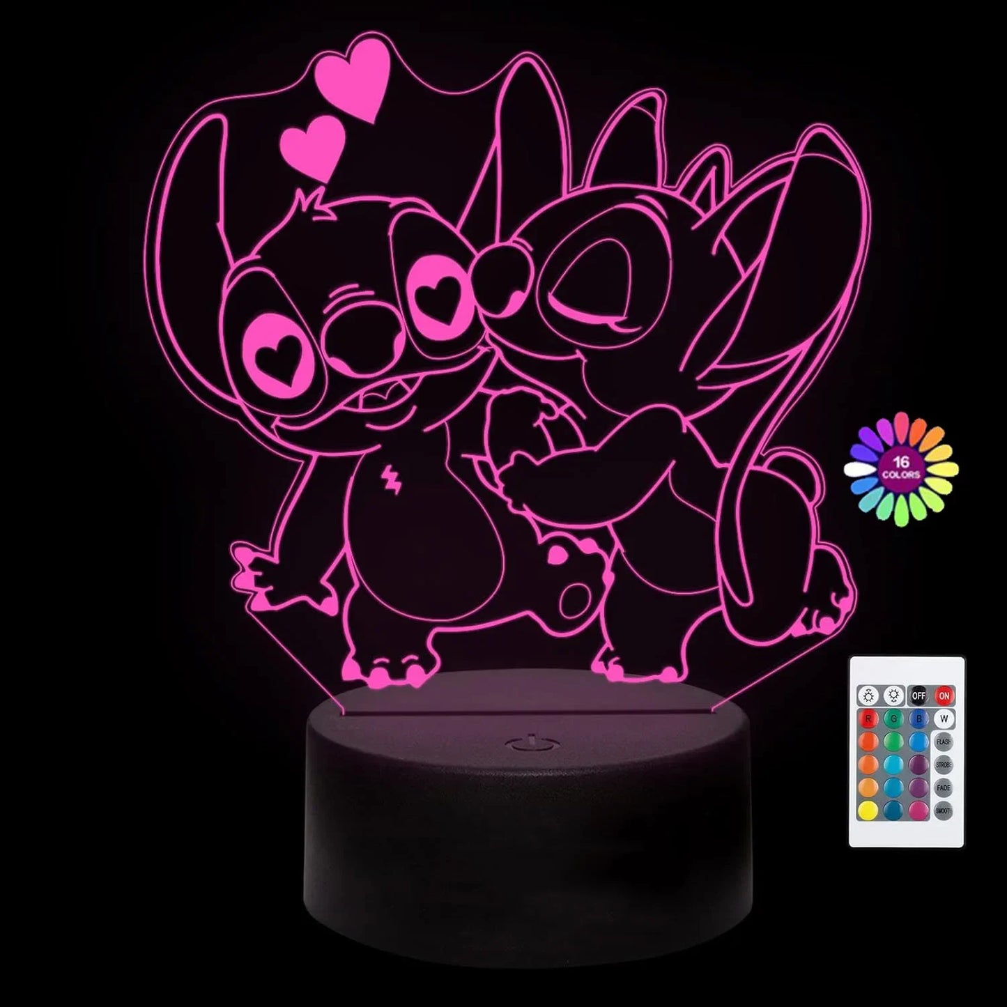 IllumiGlow® – 3D Stitch Night Light - Vista 13 del producto