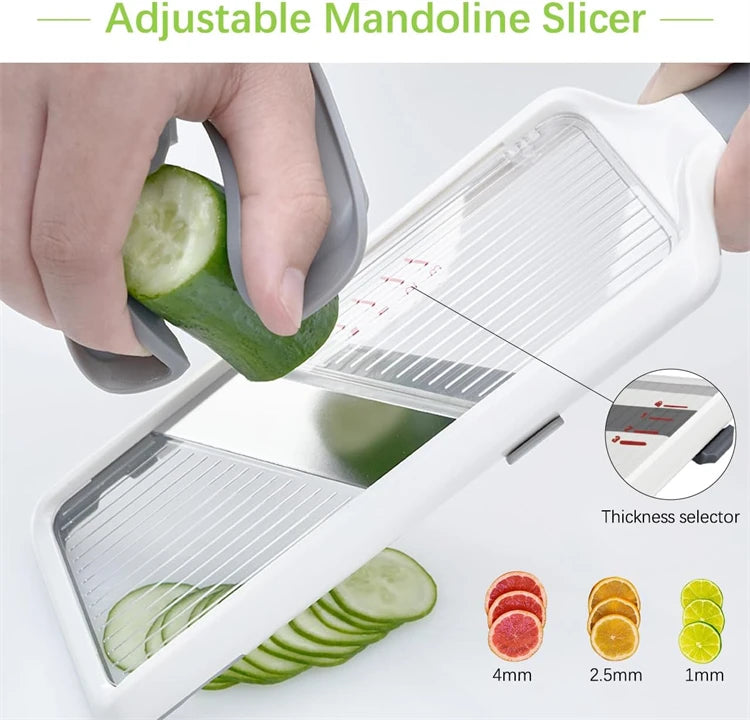 MultiSlice® – Handheld Adjustable Mandoline Slicer - Vista 11 del producto