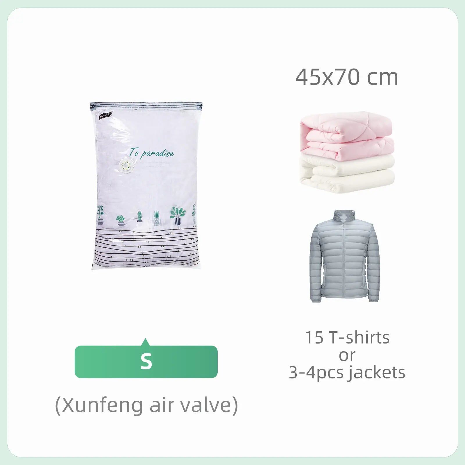 VacuBloom® – Large Cubic Vacuum Storage Bags - Vista 7 del producto