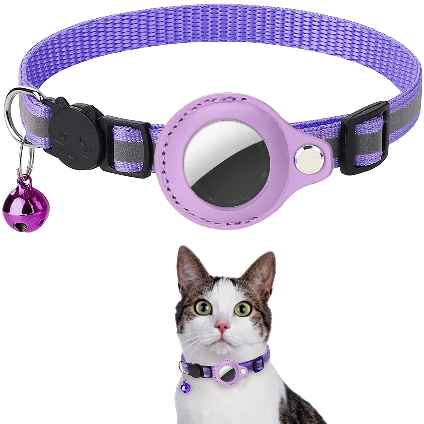 Track & Tinkle® – Reflective AirTag Pet Tracker Collar - Vista 7 del producto