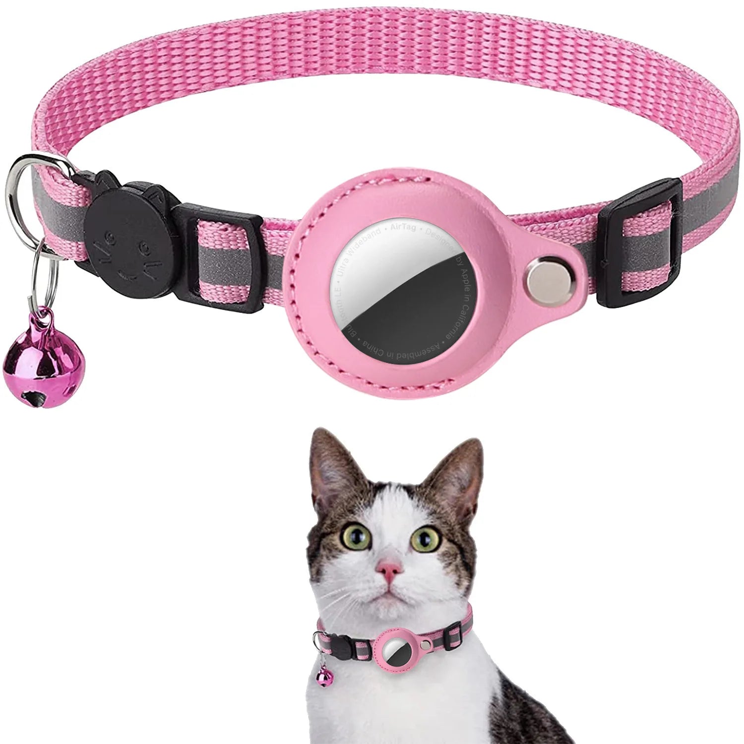 Track & Tinkle® – Reflective AirTag Pet Tracker Collar - Vista 8 del producto