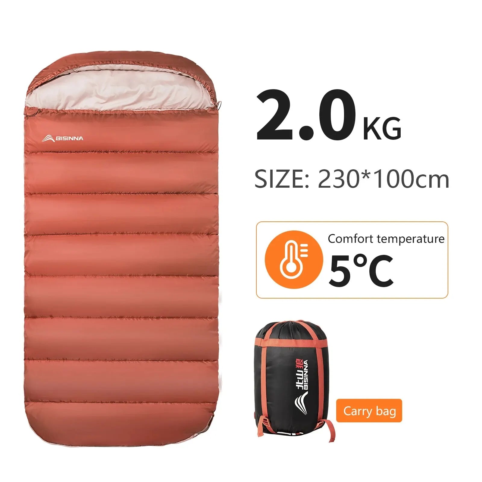 TrailHaven® – Lightweight 3-Season Camping Sleeping Bag - Vista 12 del producto
