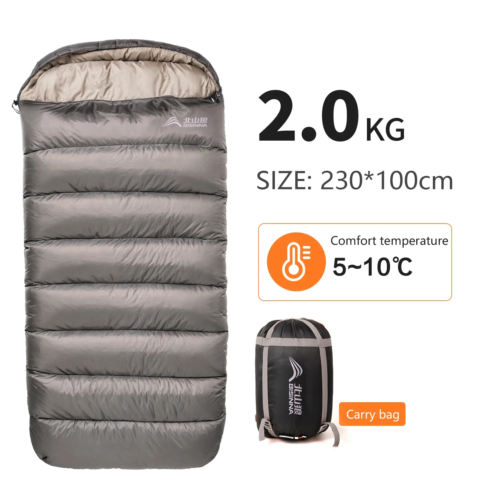 TrailHaven® – Lightweight 3-Season Camping Sleeping Bag - Vista 9 del producto