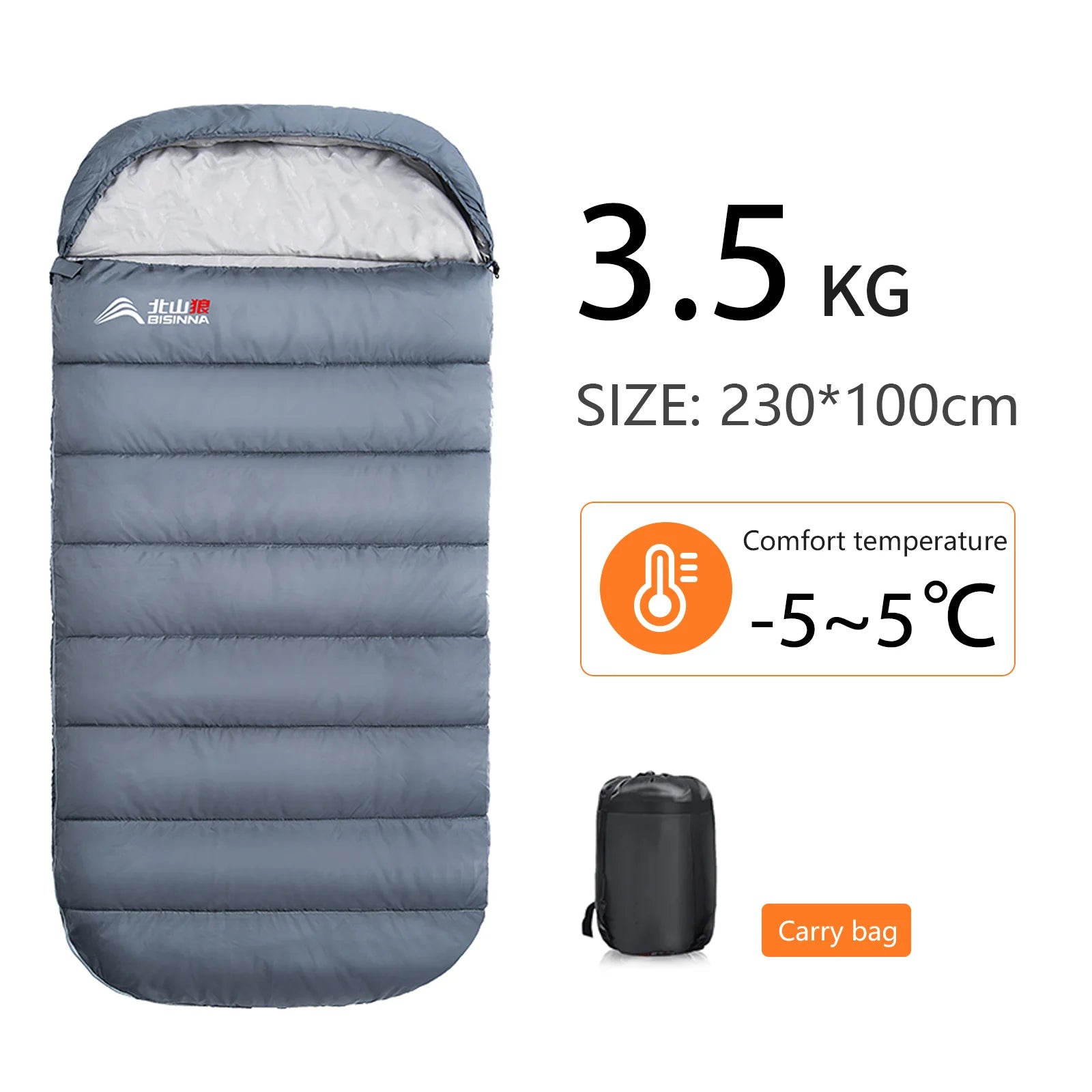 TrailHaven® – Lightweight 3-Season Camping Sleeping Bag - Vista 7 del producto