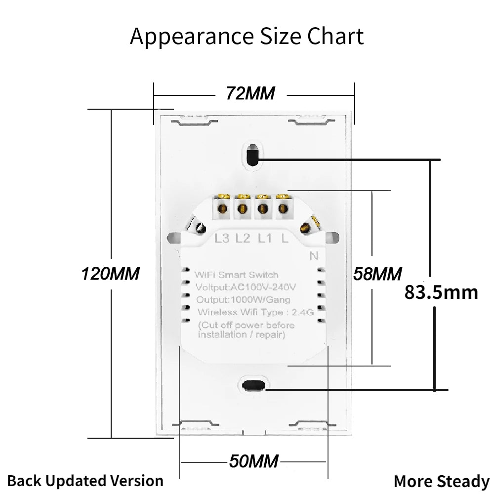 LightTouch® – RF433 WiFi Light Switch System - Vista 5 del producto